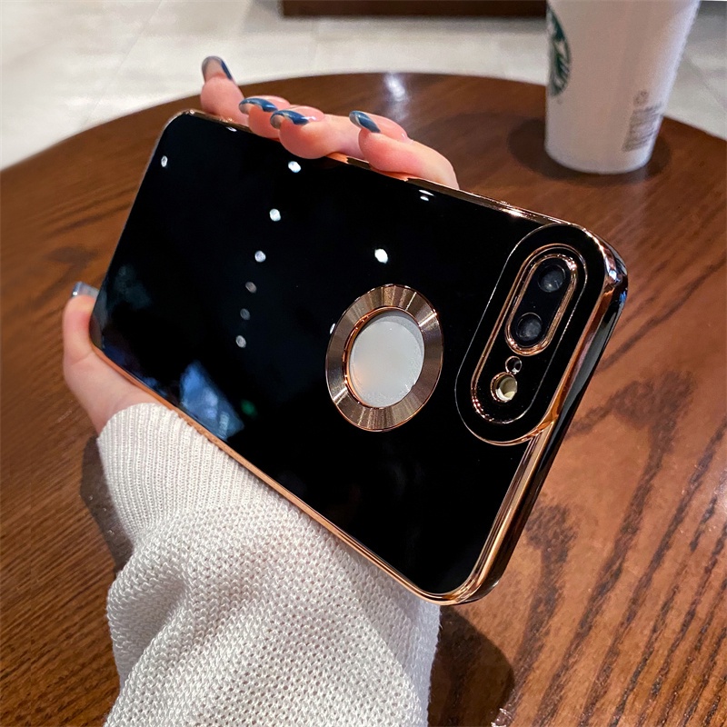 Casing Soft Case TPU 6D Mewah Shockproof Untuk iPhone 7 Plus / XS / XR / XS MAX