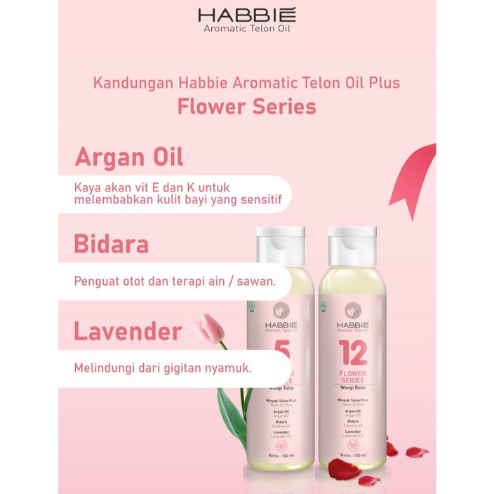 Habbie Aromatic Telon Oil - Seri Bunga . Habbie flower series