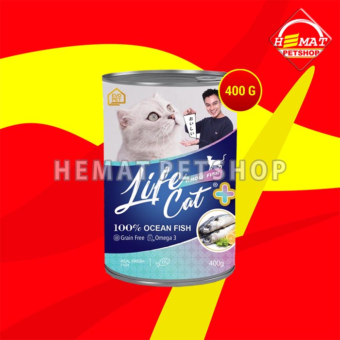 Makanan Basah Kucing Life cat Plus Wet Food Kaleng 400gr