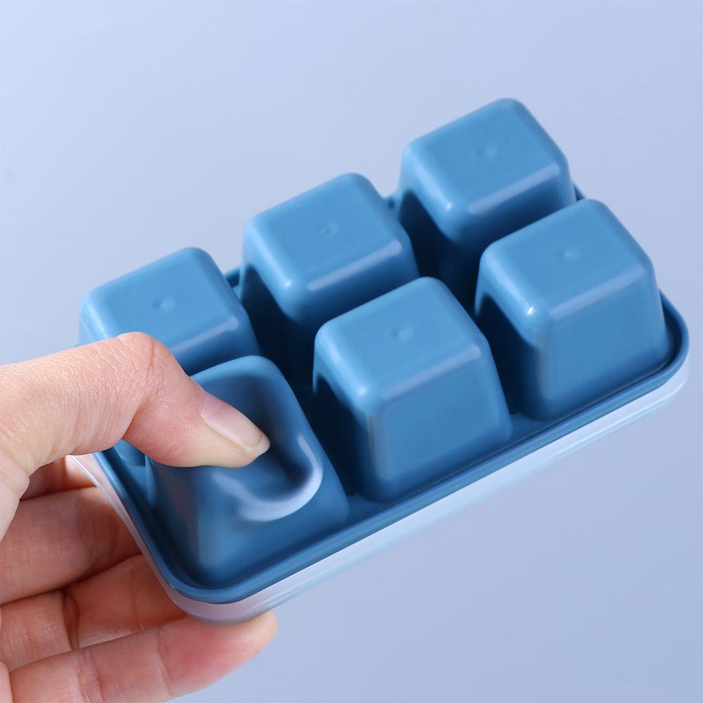 [Elegan] Ice Tray Dengan Tutup Artefak Pembuat Es Bahan Silikon Mudah Dibongkar Pasang Kotak Pembuat Es Buatan Sendiri