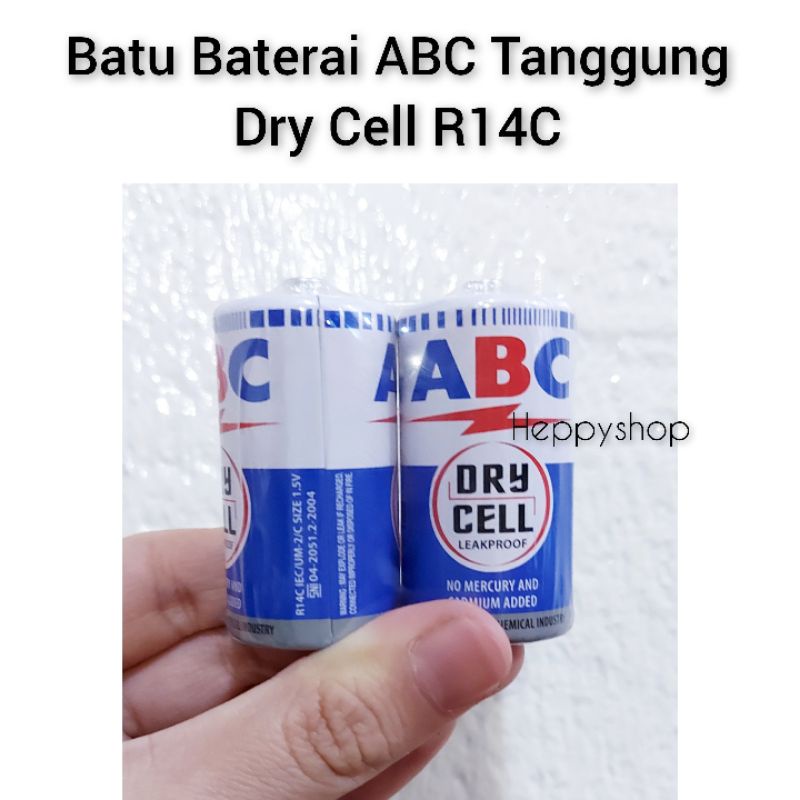Batu Baterai ABC Tanggung Dry Cell R14C