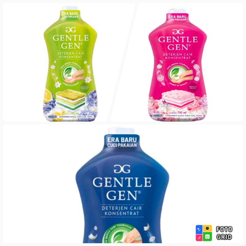GENTLE GEN DETERJEN CAIR KONSENTRAT 700/750ML 1 DUS ISI 6
