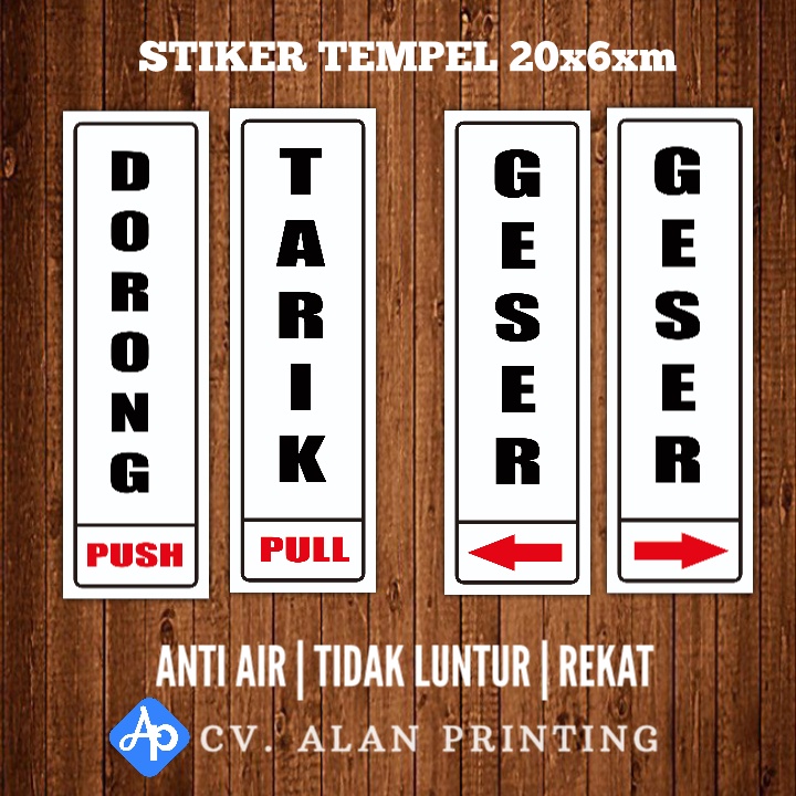 STIKER BUKA PINTU TUTUP &amp; GESER KODE ST 15-16 SER aks