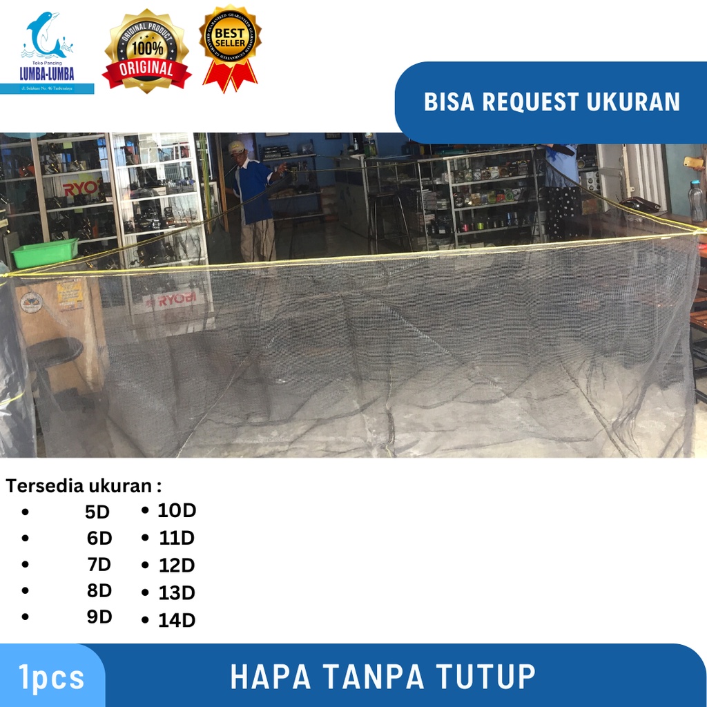 Hapa Waring Paus / Keramba Ikan / Tempat Penampungan Ikan Tanpa Tutup