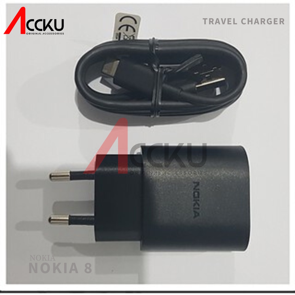 ChargerNokia 8 Original 100% Charger Nokia Micro USB Charger Nokia 18 Watt