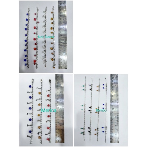 Gelang Tangan Monel Jurai Per Lusin 12pcs Grosir