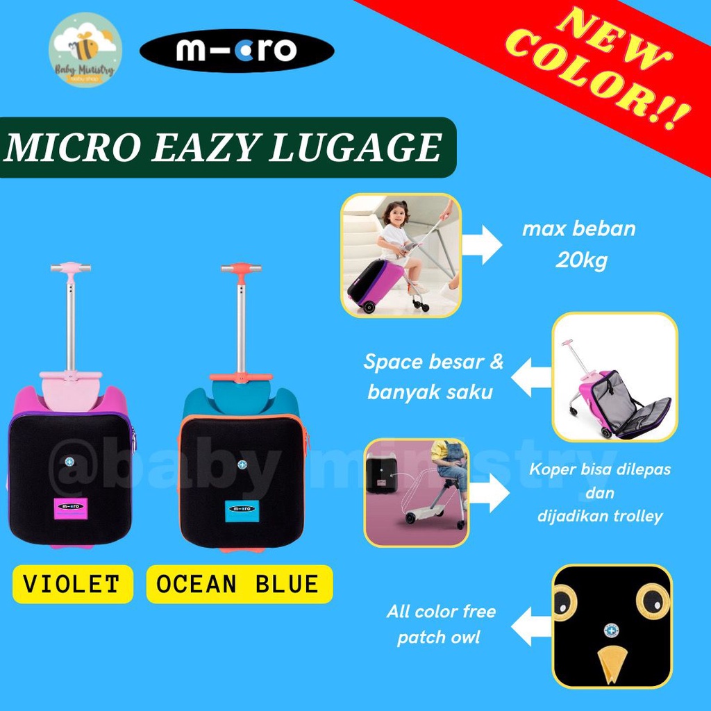 MICRO LUGGAGE EAZY ORIGINAL (cabin size) / KOPER STROLLER / micro trike / micro eazy luggage / micro easy luggage / koper anak / stroller anak / koper travelling / micro koper trike / koper bayi / koper micro