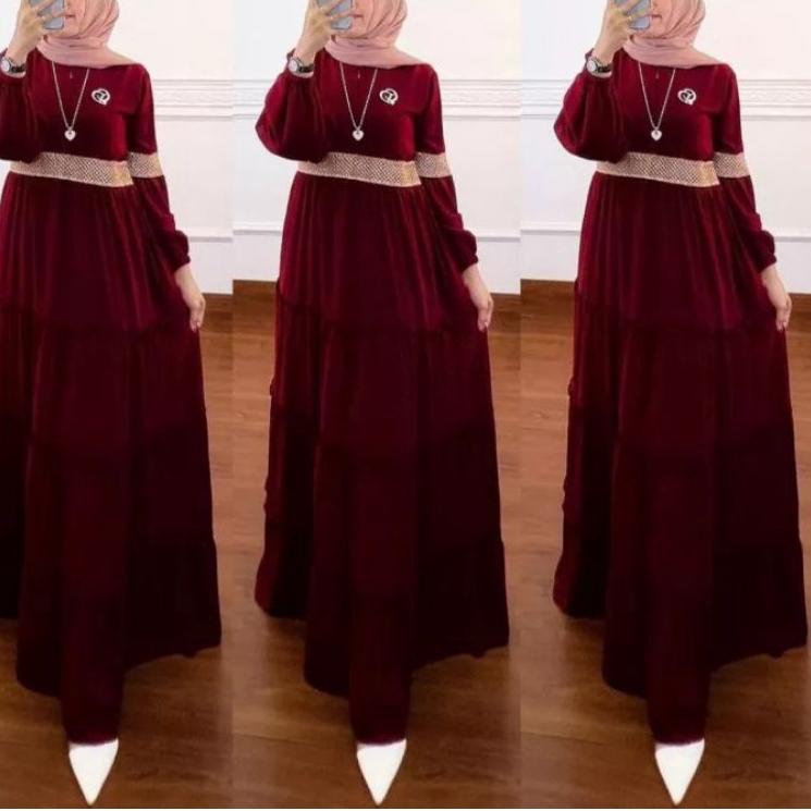 Ranifafashion/Danisa maxy/danisa dress/gamis danisa/gamis ceruty/gamis renda • FEF.18Oc22ᴹ