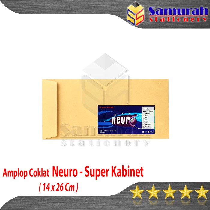 

Gaya Amplop Kertas Coklat Neuro Ukuran Super Cabinet / Kabinet Besar Terlaris