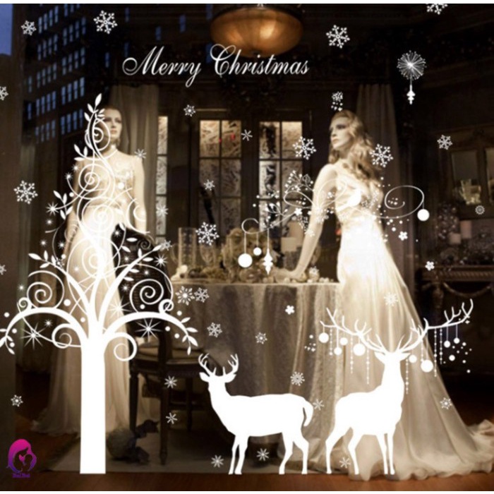 CHRISTMAS STICKER NATAL / HIASAN KACA ETALASE DEKORASI NATAL