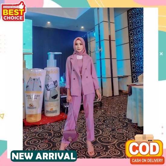 Vcod - Jas Blazer Bleser Wanita Korea Kekinian Tersedia Ukuran Bes Va714 Kotak Zara Outer - Grey Bla