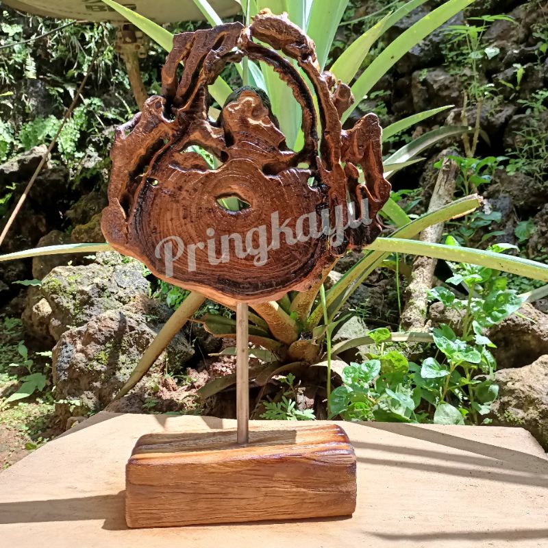 Pajangan/dekorasi meja/kayu jati rustik