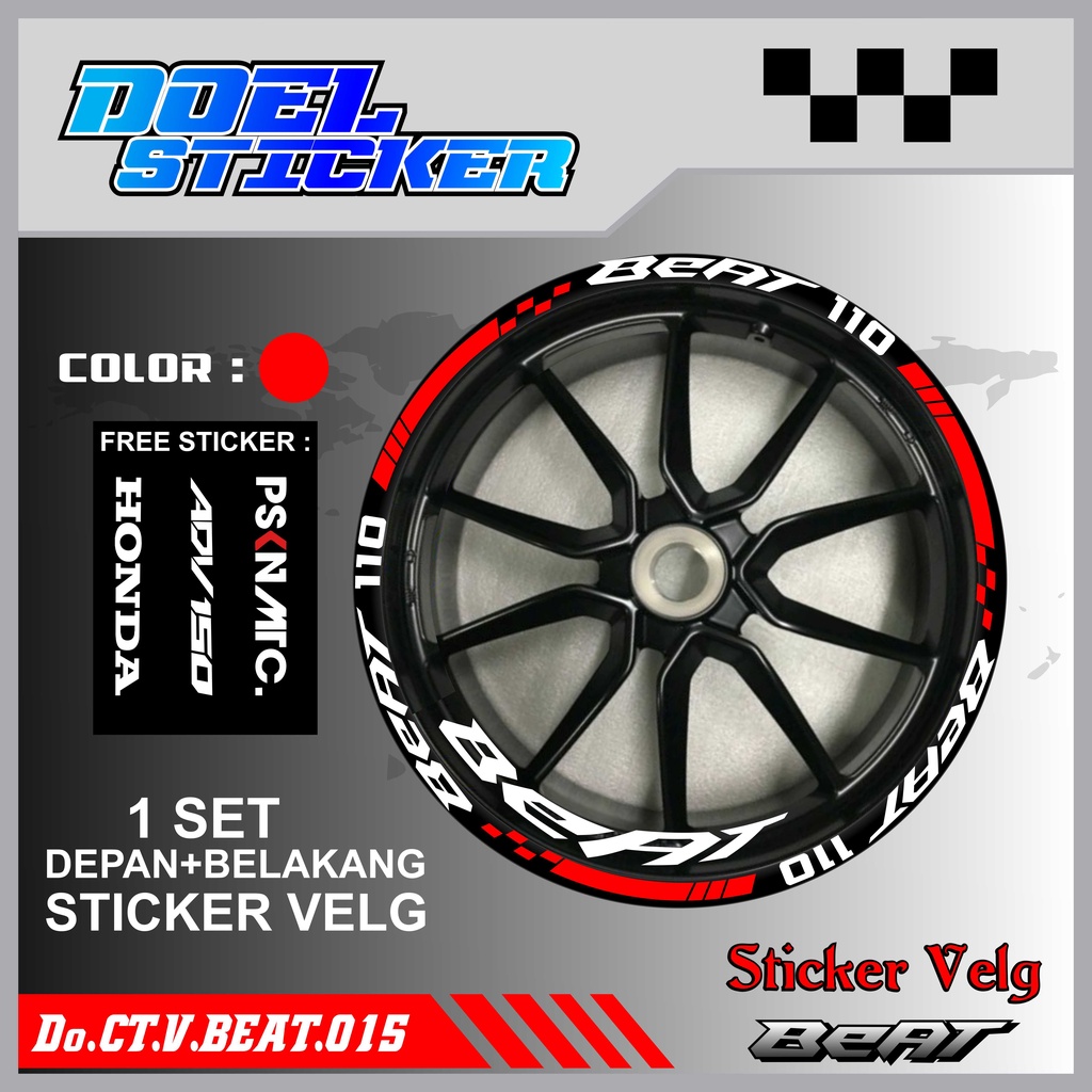 STICKER CUTTING LIST VELG HONDA BEAT VARIASI MOTOR DOEL 015