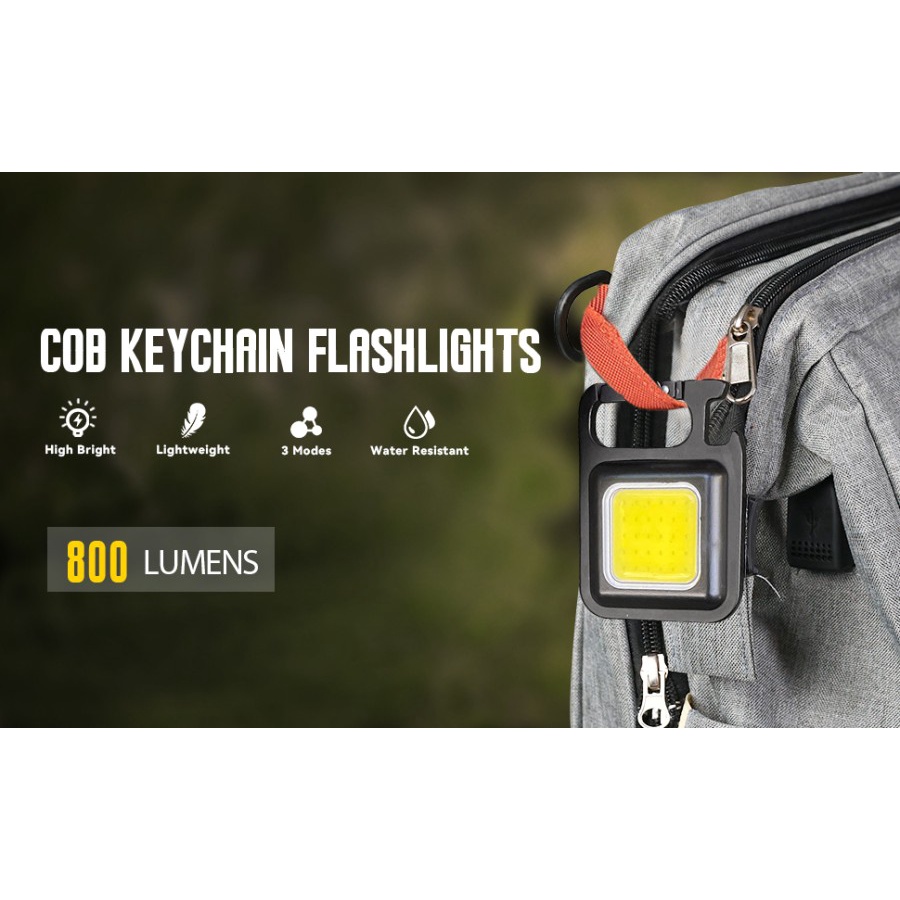 Keychain / Gantungan Mini COB Lampu Senter LED