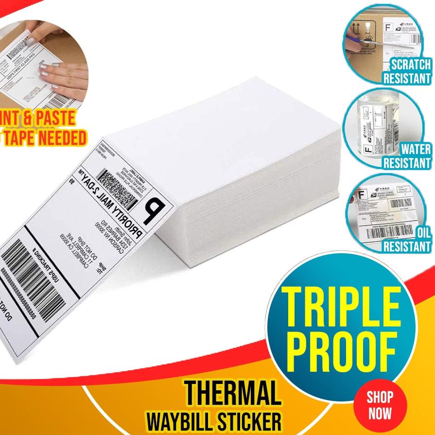 

Terlaris ! Label Thermal 100x150 Kertas isi 500 Lembar Sticker Receipt Bare Xpinter ホン