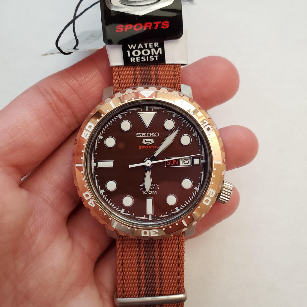 Seiko 5 Sports SRPC68K1 Bottle Cap Nato - Jam Tangan Pria SRPC68