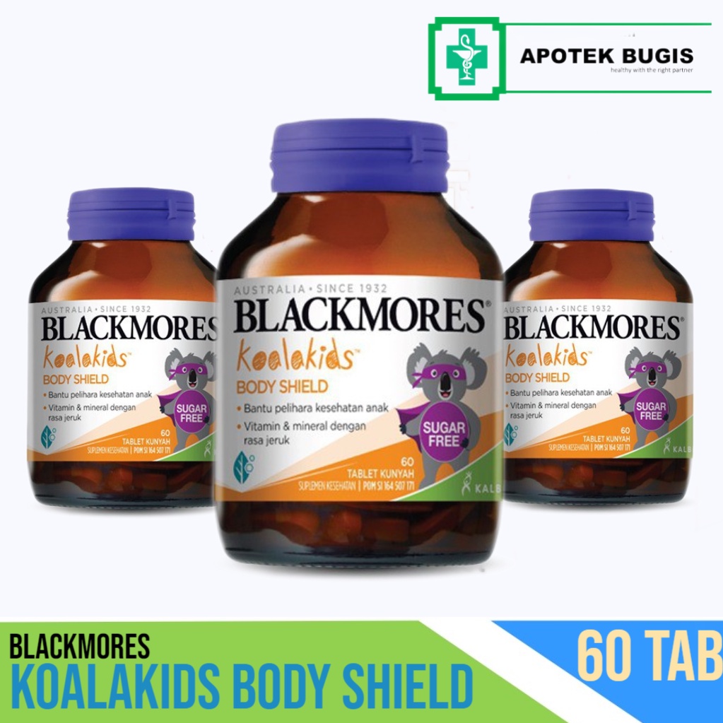 BLACKMORES Koalakids Body Shield 60 kapsul Mengandung Vit A, C, D3, E &amp; Zinc (Suplemen Daya Tahan Tubuh Anak)