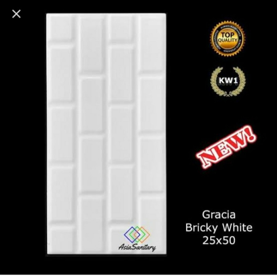 KERAMIK GRACIA BRICKY WHITE 25x50