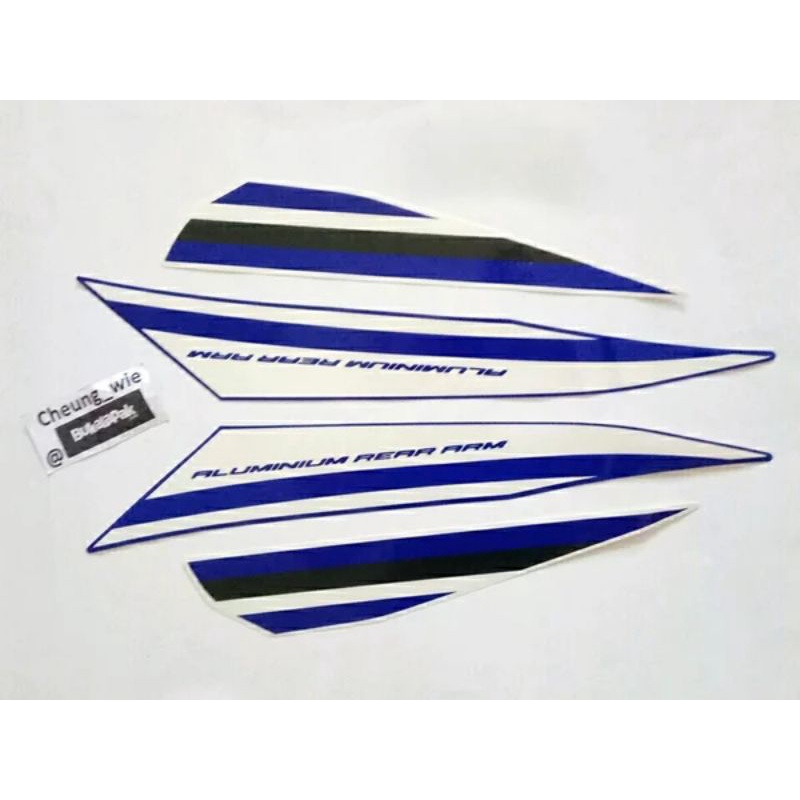 stiker body belakang Biru / Hitam 4pcs Yamaha 2PK YZF- R15 V2 2014 Aluminium Rear Arm Kualitas ok