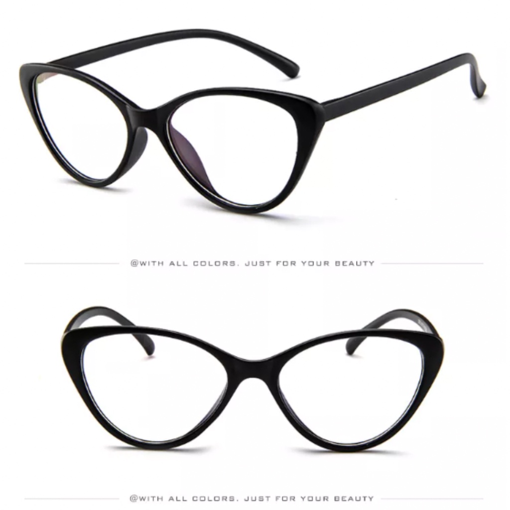 TRS - Kacamata Korea Anti Radiasi Cat Eye Eyeglasses Lensa Blueray Hoshi