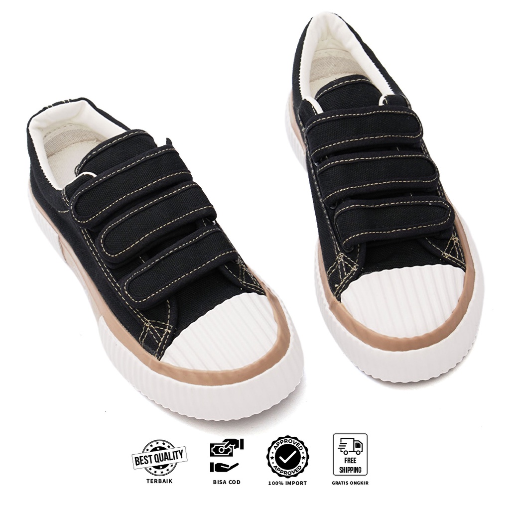 Dokter Sepatu Import - Sepatu Heajin Strap Sneakers Canvas Wanita Import Premium  618 - Free Kotak Sepatu !!! Sale!!!