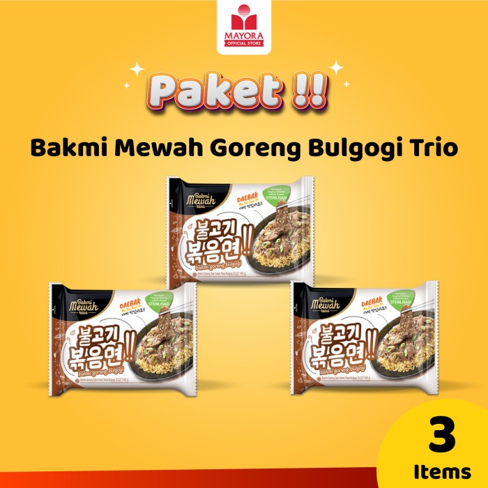 

SALE Bakmi Mewah Goreng Mie Instan Bulgogi 3x 144 gr
