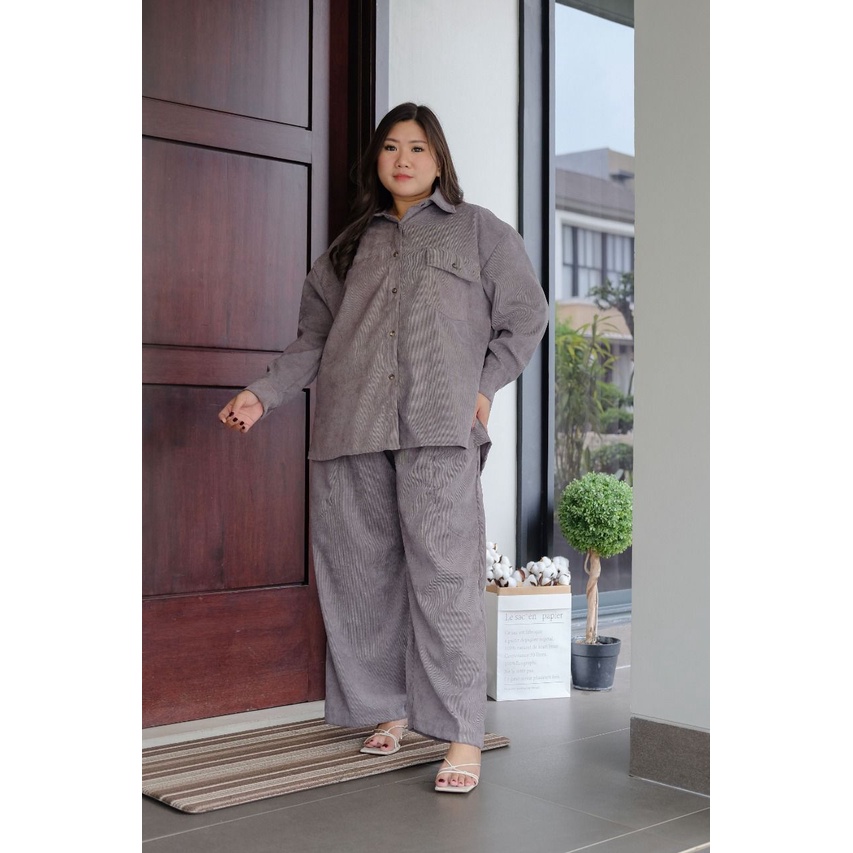 BIGWELL CORDORAY SET POLOS - SETELAN WANITA - SETELAN WANITA JUMBO