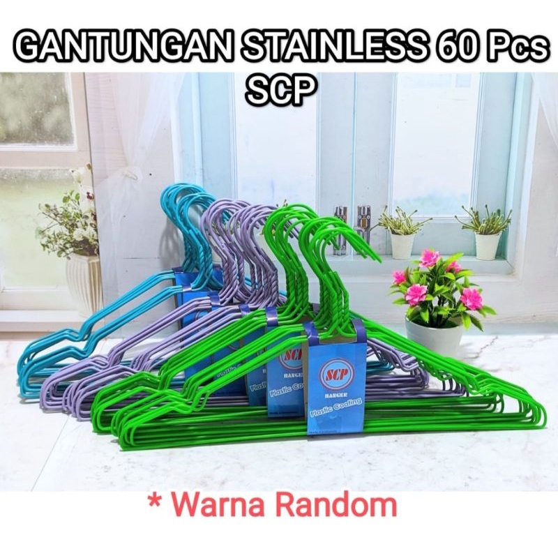 Jual Gantungan Atau Hanger Baju Kawat Stainless Isi Pcs Shopee Indonesia