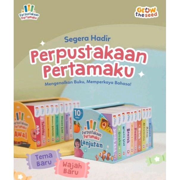 Paket buku Perpustakaan Pertamaku Grow The Seed Buku bayi dan balita Joy Curious Briliant Lian Books
