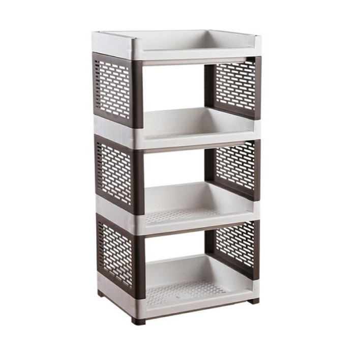 Nata - Rak Apartemen Plastik 4 Susun / Rak 4 susun Serbaguna / Rak 4 Tingkat / Rak Plastik 4 Susun /