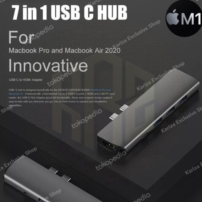 7 in 2 USB C Thunderbolt 3 Pro Hub Dongle For Macbook Pro/Air M1 New always ready