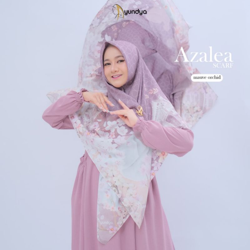 HIJAB SEGIEMPAT MOTIF SYARI 140 x 140 AZALEA SCARF BY AYUNDYA