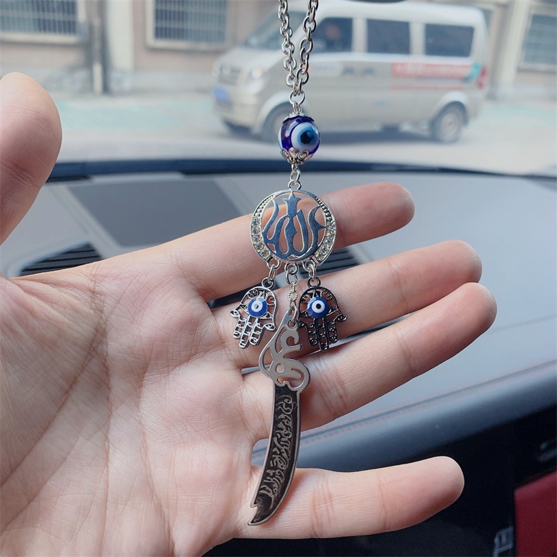 Kalung Rantai Dengan Liontin Lonceng Muslim Bahan Stainless Steel Gaya Rock Untuk Wanita