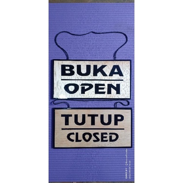 papan tulisan buka tutup