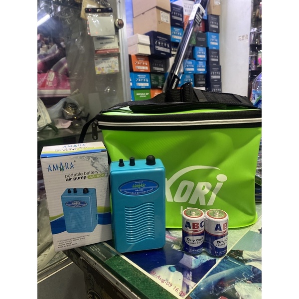 EXORI TEMPAT UDANG HIDUP/OKSIGEN AMARA 002/BATERAI ABC