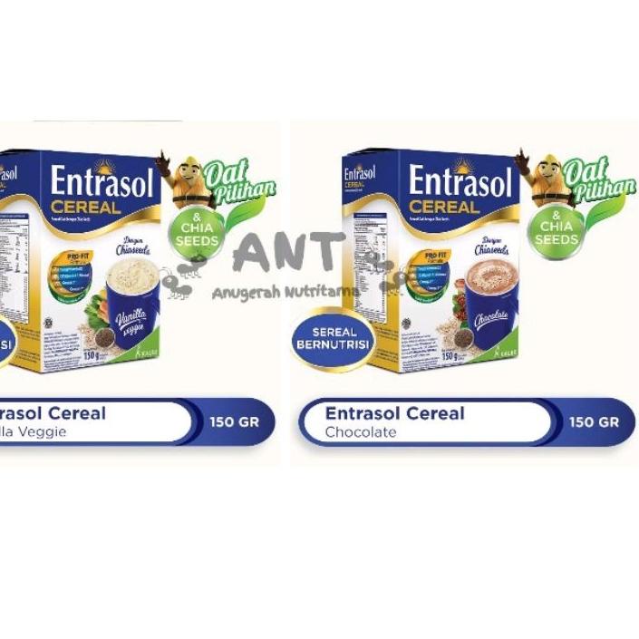 

Model Baru Entrasol Cereal Vanilla Veggie / Chocolate (Coklat) 150gr (5×30gr) 66E`