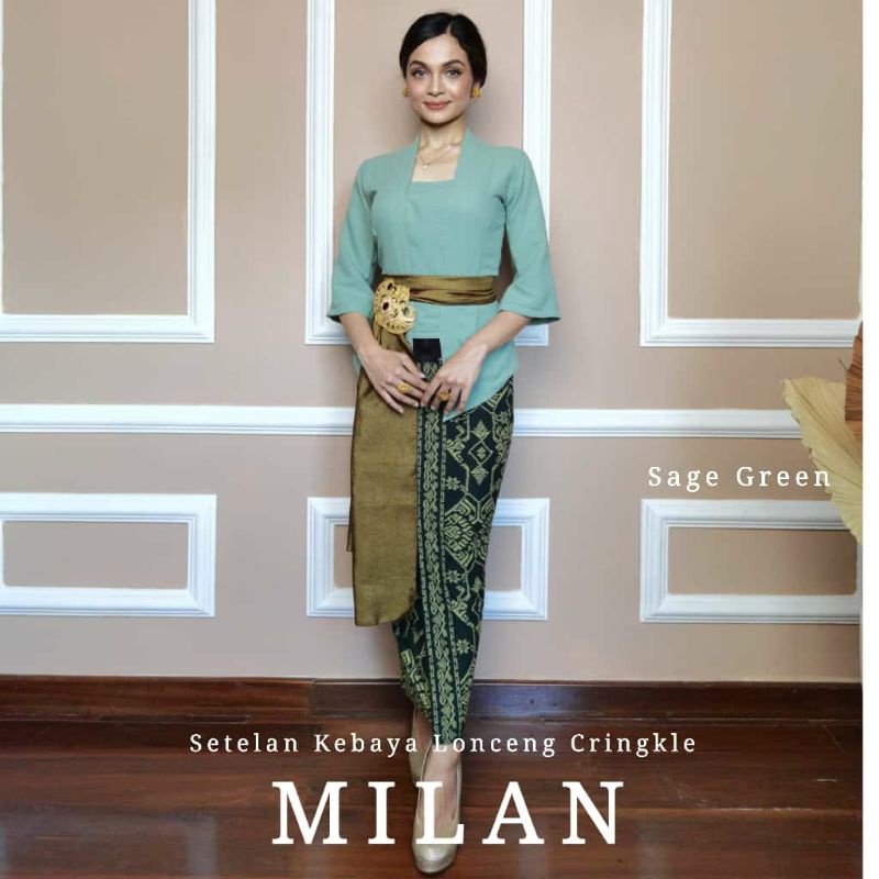 Setelan Kebaya Lonceng Cringkel Milan