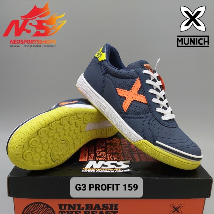 Sepatu Futsal X Munich G3 Profit 159 Navy Original XMunich Obral Sale - 43