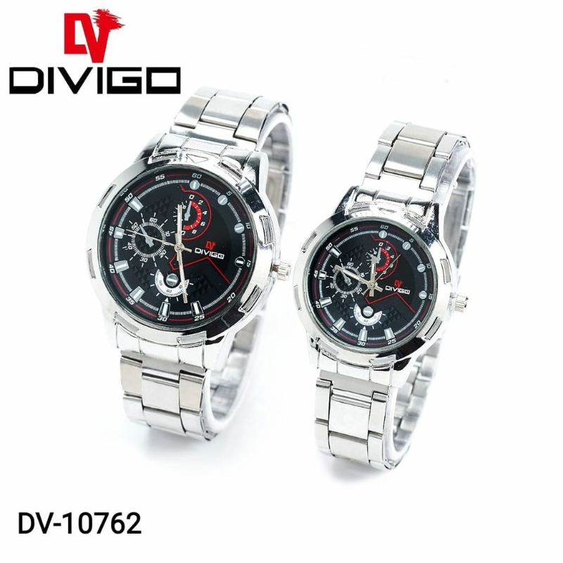 Divigo 10762 Jam Tangan Pria dan Wanita Coupel Anti air pSepasang Original