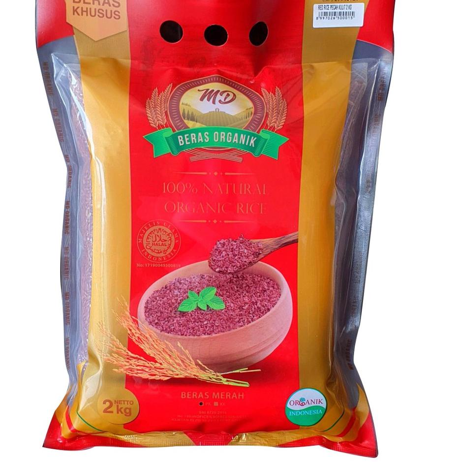 

Kilat Hemat--MD Organic Red Rice Kupas Kulit 2kg / Beras Merah Organik / Beras Khusus