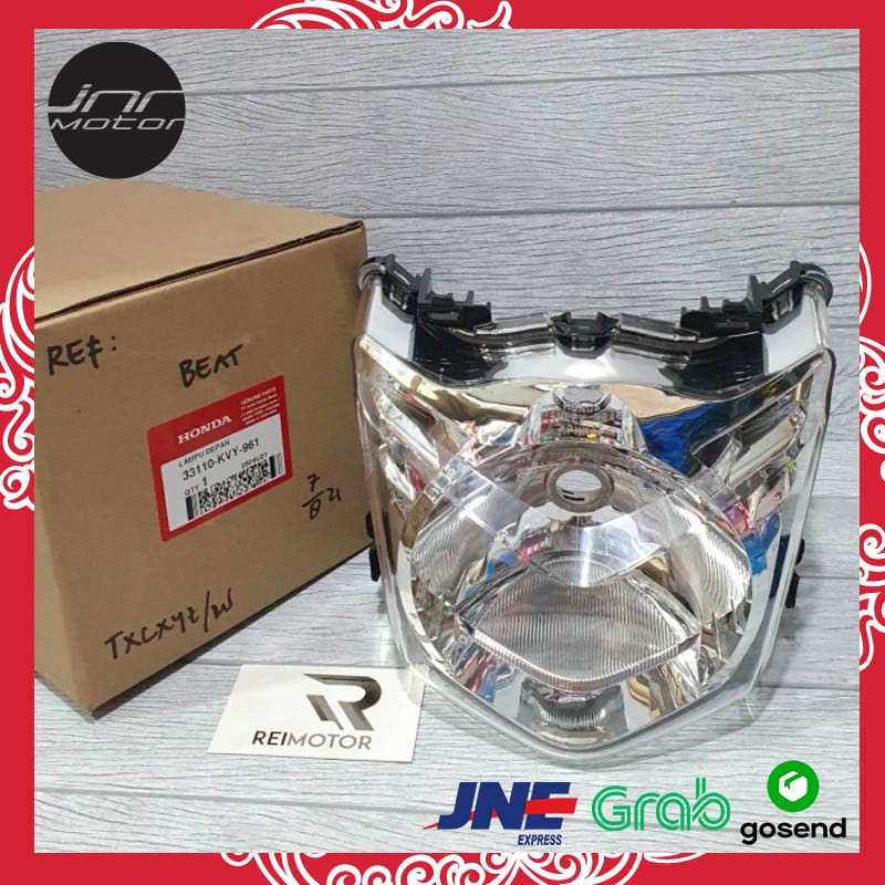 LAMPU DEPAN REFLEKTOR BEAT KARBU ORI AHM 33110-KVY-961