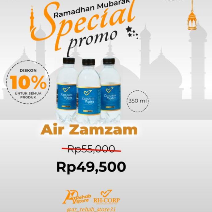 

9.9 Promo Brand Air zamzam Rehab Hati / zamzam water / obat penyakit !!