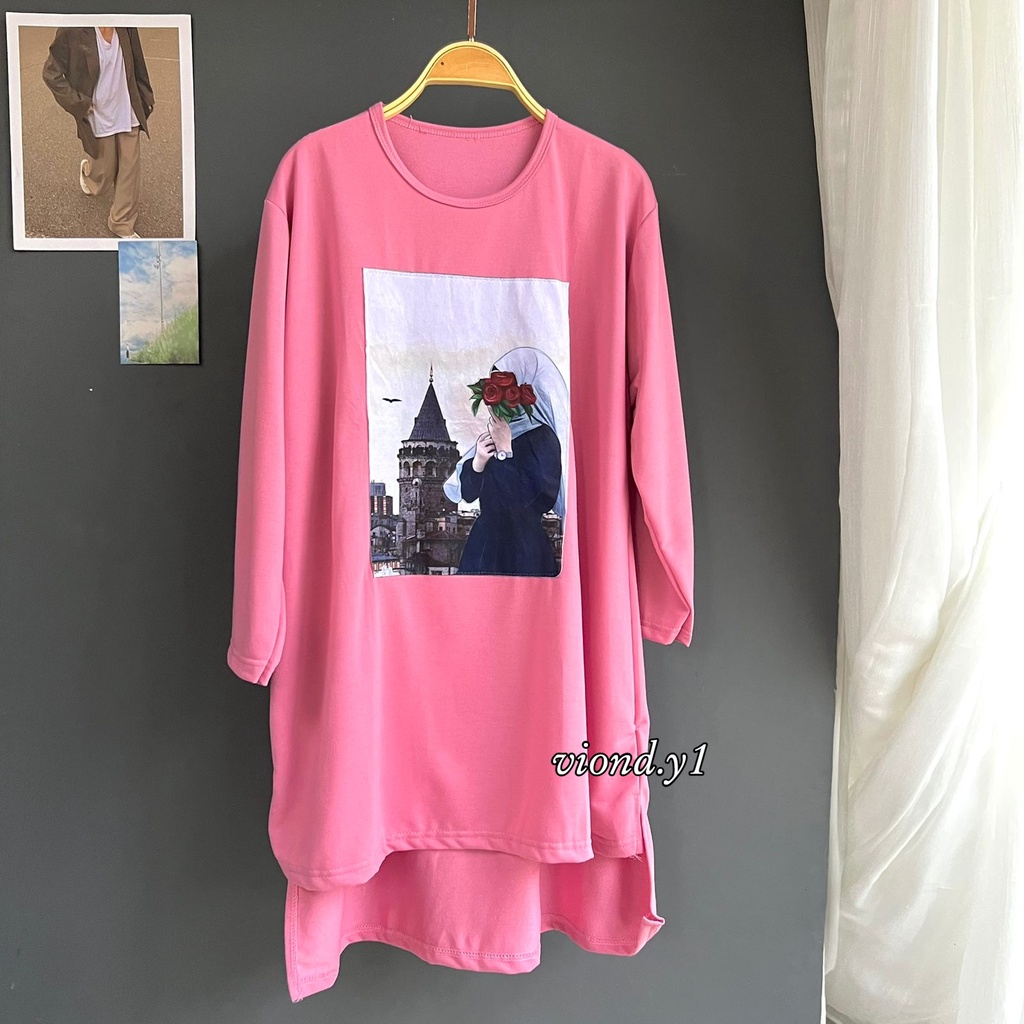 Baju Lengan Panjang Wanita / Tunic Cewek Hijab / Atasan Bahan Babytery