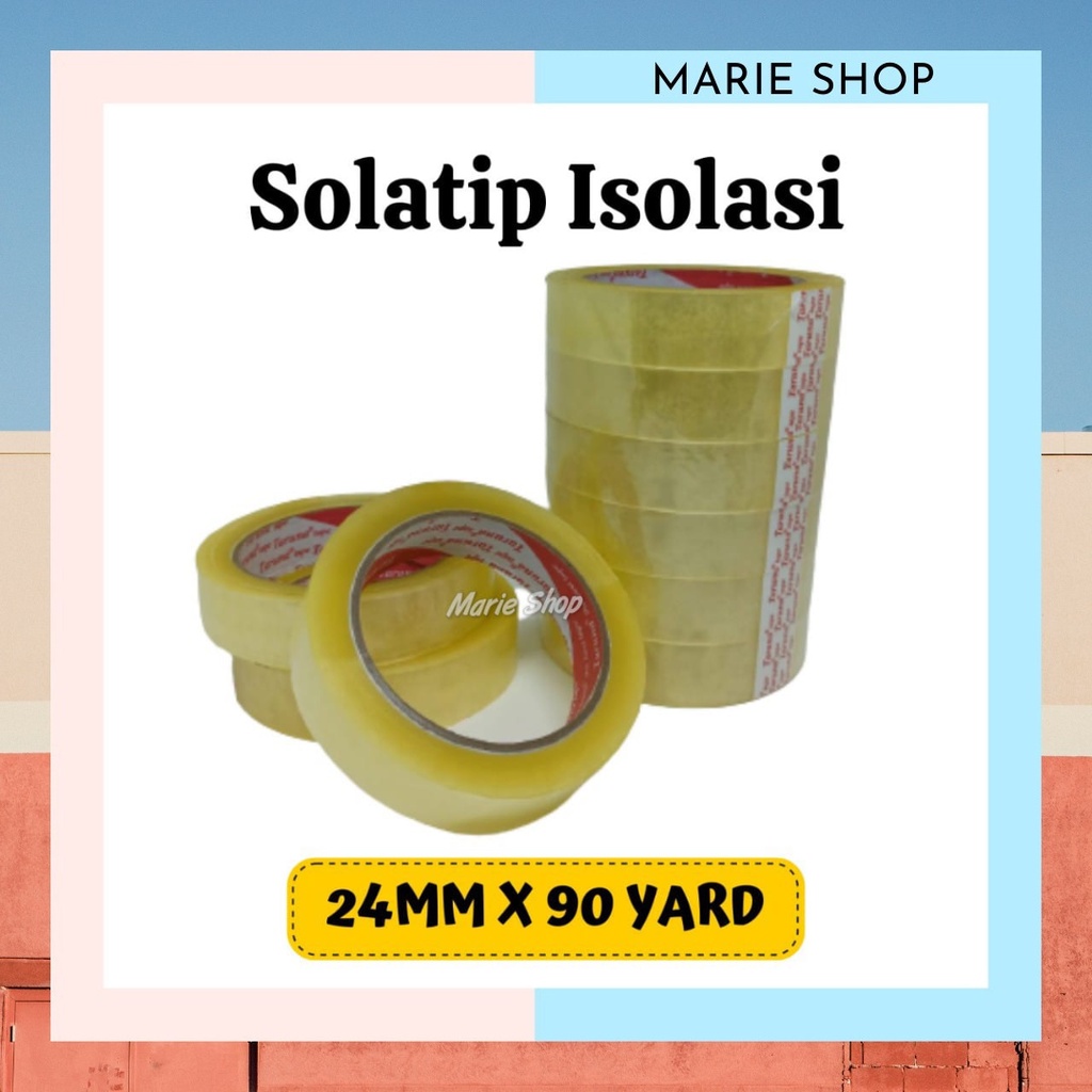 

ISOLASI / SELOTIP 1 INCH X 90 YARD / SOLASI / SOLATIP / LAKBAN BENING 24MM