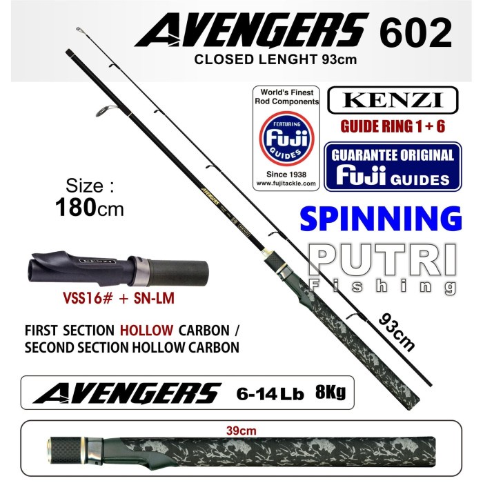 JORAN KENZI AVENGERS 602 6-14Lb 8Kg Fuji Guides