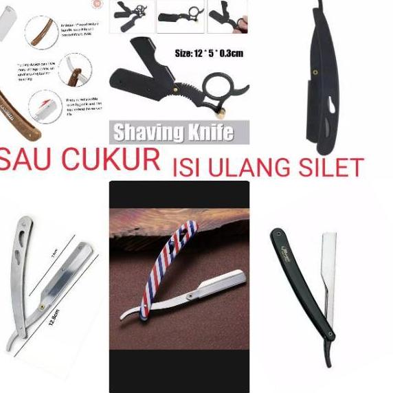 [168] Pisau cukur isi ulang silet razor isi ulang silet gagang pisau lipat pangkas rambut barbershop