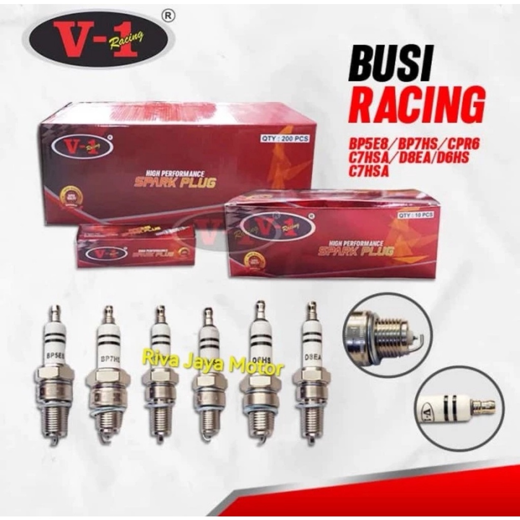 Busi Racing V-1 Cpr6ea C7hsa Bp7hs D8ea D6hs Bp5es Karisma Vario Beat Supra X 125 Vixion Satria Fu J