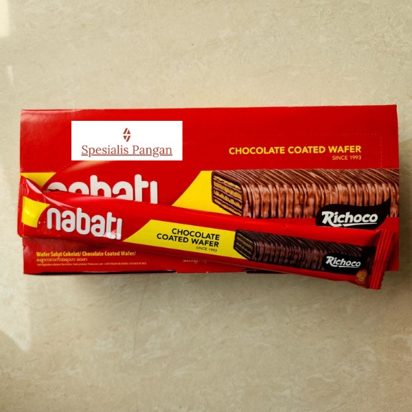 GROSIR!! NABATI COATED RICHOCO WAFER BOX ISI 12 SNACK Coklat Kelapa