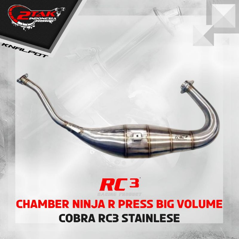 KNALPOT RC3 NINJA R/RR  BIG VOLUME STAINLESS CHAMBER