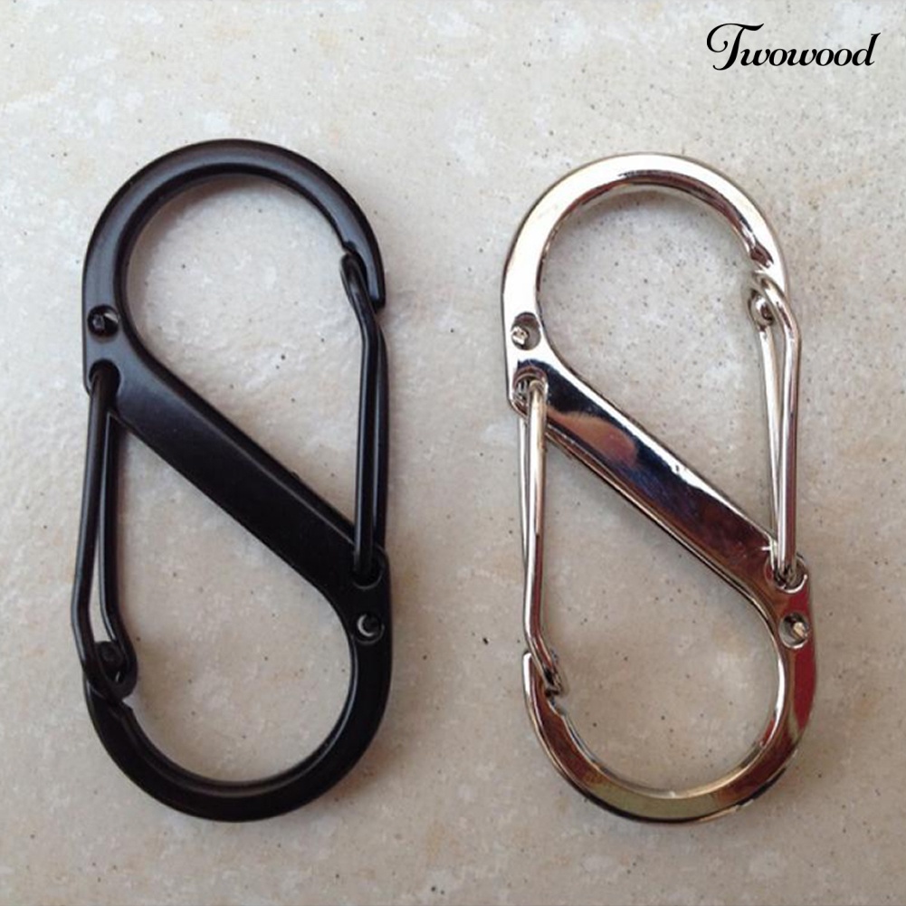 Twowood Gantungan Kunci Carabiner Bentuk Angka 8 Untuk Camping / Climbing